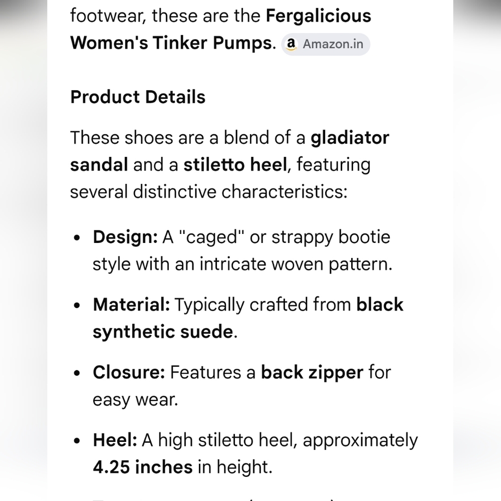 Fergalicious “Tinker” Black Strappy Stiletto Heels - Picture 10 of 10